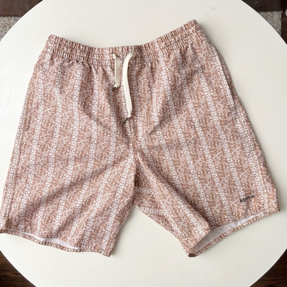 Rhythm Men’s 8” Paisley Swim Trunks Size 33 Unlined - Picture 1 of 9